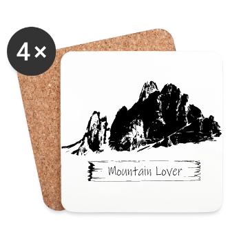 Mountain lover - Coasters (set of 4) - white - Front