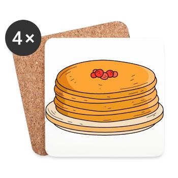 Crêpes - Dessous de verre (lot de 4) - blanc - Devant