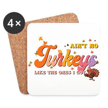 ain't no turkeys like mine 2 - Dessous de verre (lot de 4) - blanc - Devant