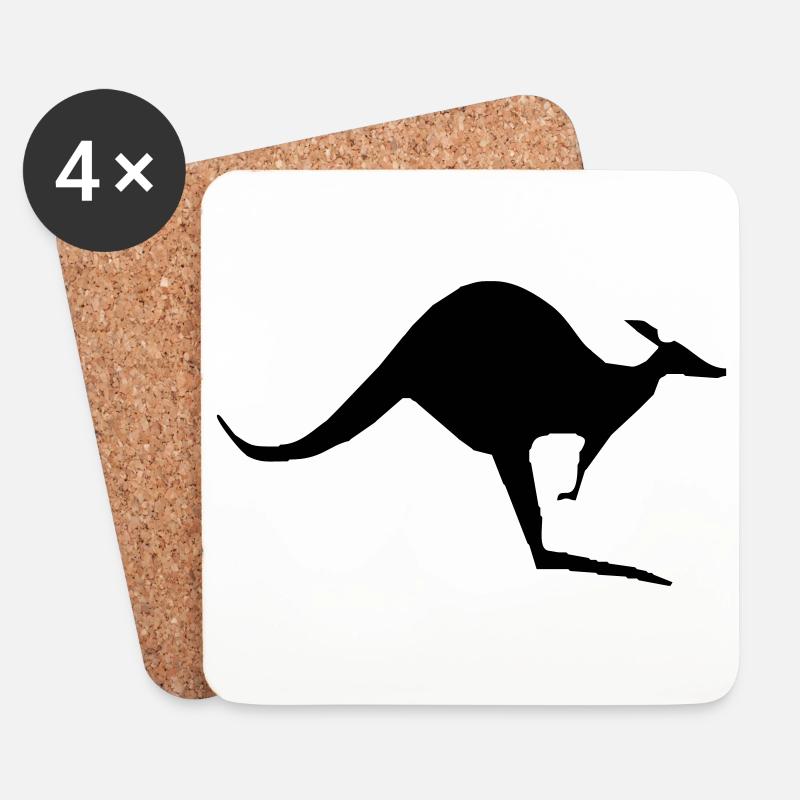 single kangaroo - Untersetzer (4er-Set) - Weiß