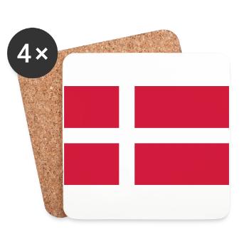 Danemark - Dessous de verre (lot de 4) - blanc - Devant