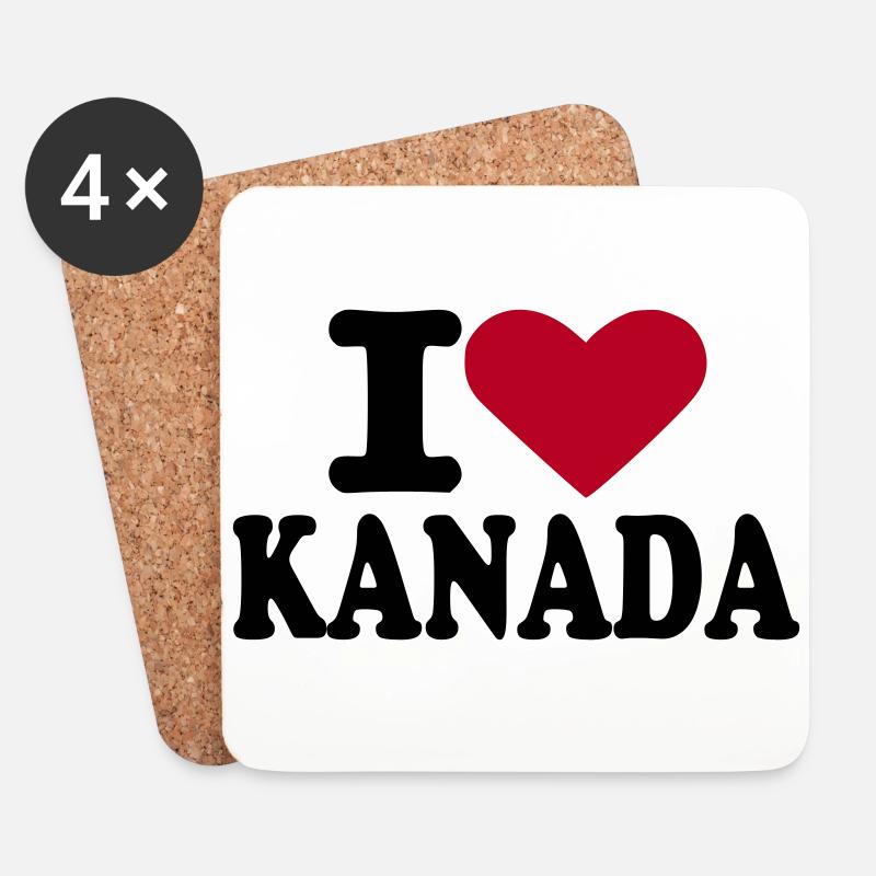 Kanada - Untersetzer (4er-Set) - Weiß
