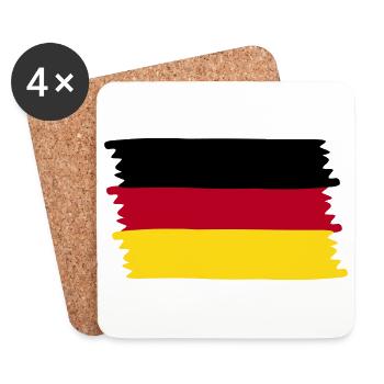 Deutschland - Untersetzer (4er-Set) - Weiß - Vorne