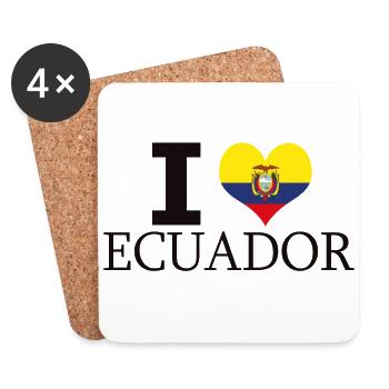J'AIME EQUATEUR - Dessous de verre (lot de 4) - blanc - Devant