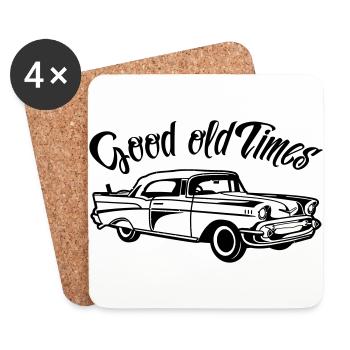 Everything was better - the good old days! - Coasters (set of 4) - white - Front