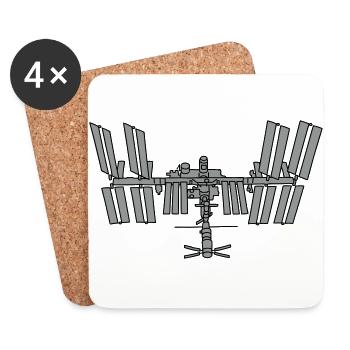 Space station ISS 2 - Coasters (set of 4) - white - Front