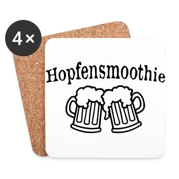 Hopfensmoothie - Untersetzer (4er-Set) - Weiß - Vorne