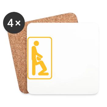 Enjoy Life. Eat Out More Often! - Coasters (set of 4) - white - Front