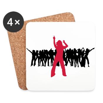 Dancer dancing shake shaken harlem shake 2c - Coasters (set of 4) - white - Front