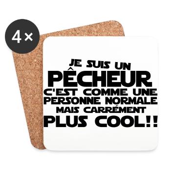un pecheur - Dessous de verre (lot de 4) - blanc - Devant