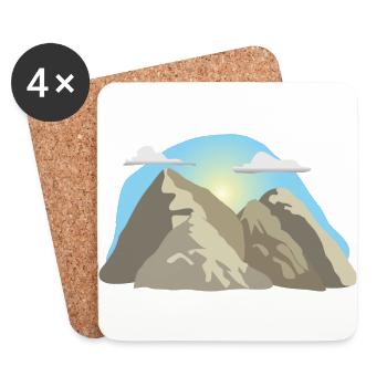 climbing ladder climbing ladder cycling mountain s - Coasters (set of 4) - white - Front