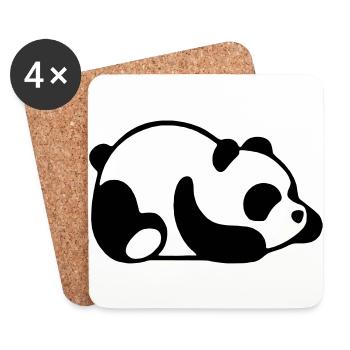BÉBÉ PANDA - Dessous de verre (lot de 4) - blanc - Devant