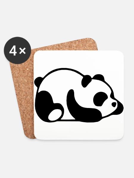 BABY PANDA - Coasters (set of 4) - white