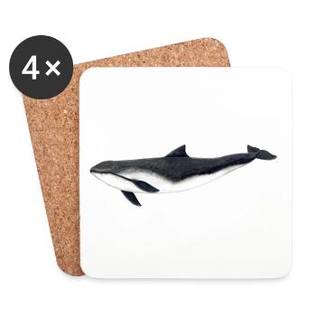 Common porpoise - harbor porpoise - marsouin - Coasters (set of 4) - white - Front