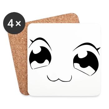 Augen - Untersetzer (4er-Set) - Weiß - Vorne