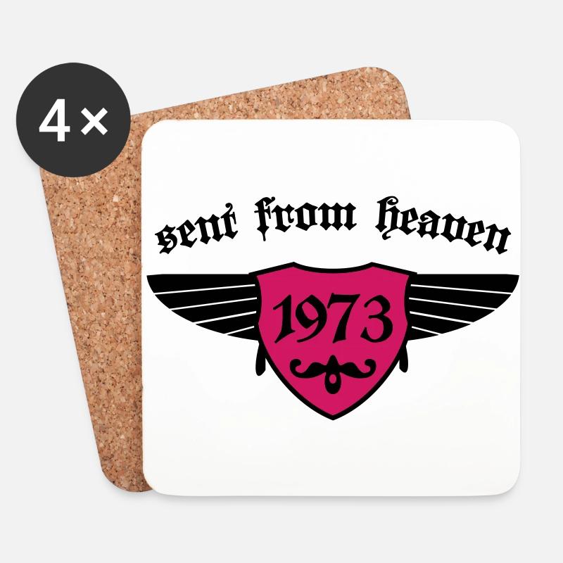 Geburtstag - sent from heaven 1973 - Untersetzer (4er-Set) - Weiß
