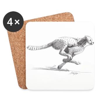 Cheetah - Coasters (set of 4) - white - Front