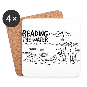 READING THE WATER - Untersetzer (4er-Set) - Weiß - Vorne