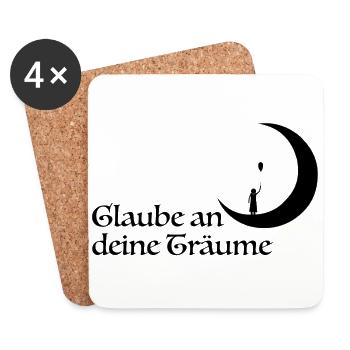Glaube - Untersetzer (4er-Set) - Weiß - Vorne