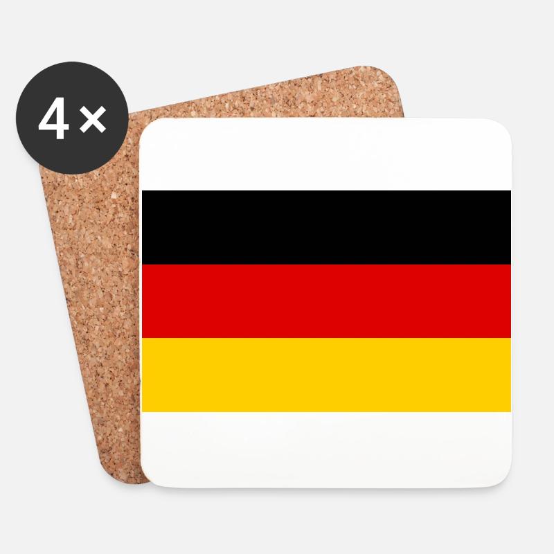 Deutschland - Untersetzer (4er-Set) - Weiß