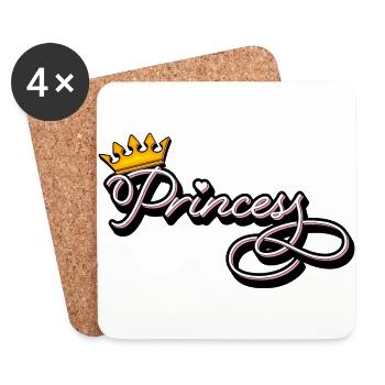 Princess - Das Prinzessinendesign - Untersetzer (4er-Set) - Weiß - Vorne