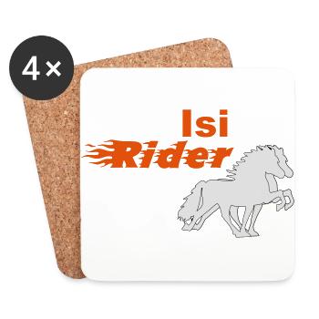 Isi Rider - Dessous de verre (lot de 4) - blanc - Devant