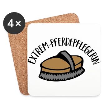Pferdepflegerin - Untersetzer (4er-Set) - Weiß - Vorne