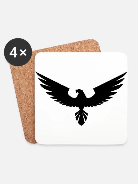 hawk - Untersetzer (4er-Set) - Weiß
