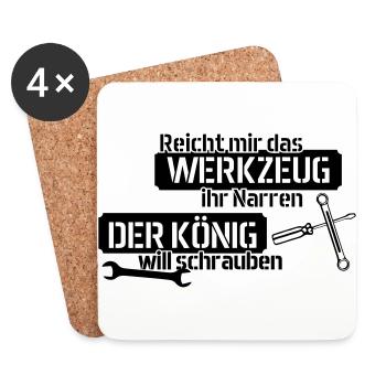 Reicht mir das Werkzeug ihr Narren - Untersetzer (4er-Set) - Weiß - Vorne