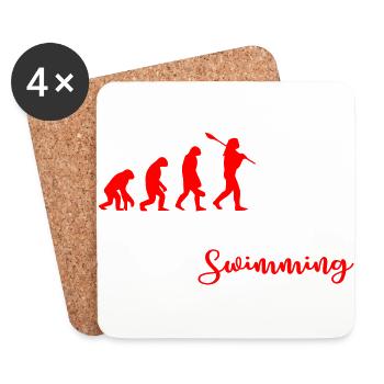 Swimming - Untersetzer (4er-Set) - Weiß - Vorne