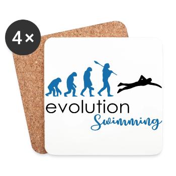 Swimming - Untersetzer (4er-Set) - Weiß - Vorne