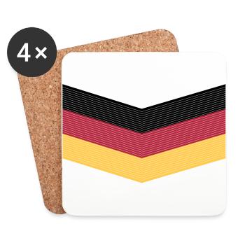 Deutschland Trikot - Untersetzer (4er-Set) - Weiß - Vorne