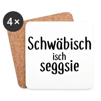 Souabe ischgsie - Souabe est sexy - Dessous de verre (lot de 4) - blanc - Devant