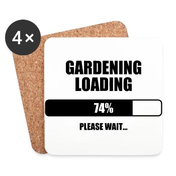 Garden - Gardener - Gardening - Green - Nature - Untersetzer (4er-Set) - Weiß - Vorne