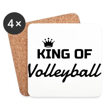 Volleyball - Volley Ball - Volley-Ball - Sport - Coasters (set of 4) - white - Front