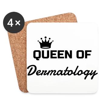 Dermatologie / Dermatologe / Dermatologin / Job - Untersetzer (4er-Set) - Weiß - Vorne