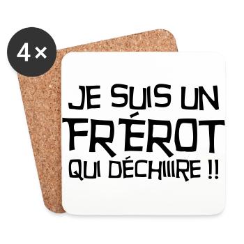 Bro Brother Bruder Frère Frere Baby Bébé - Coasters (set of 4) - white - Front