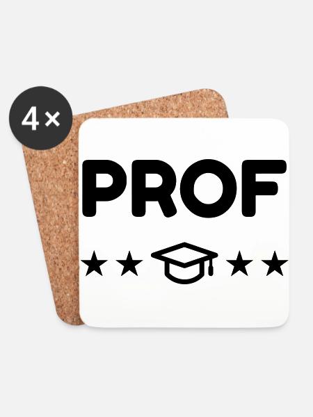 Lehrer / Professor / Schule / Lehrerin / Kind - Untersetzer (4er-Set) - Weiß