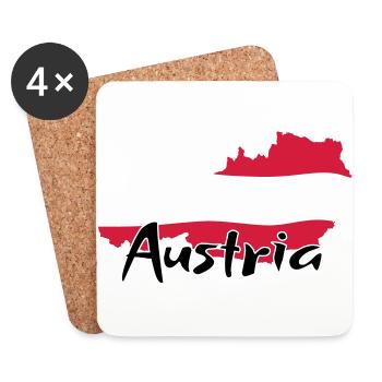 Austria - Coasters (set of 4) - white - Front