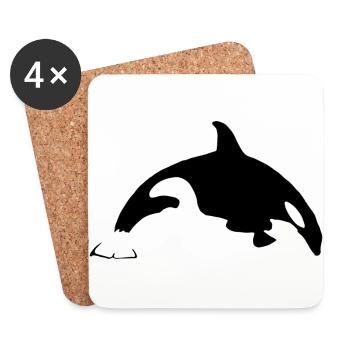 Orca - Untersetzer (4er-Set) - Weiß - Vorne