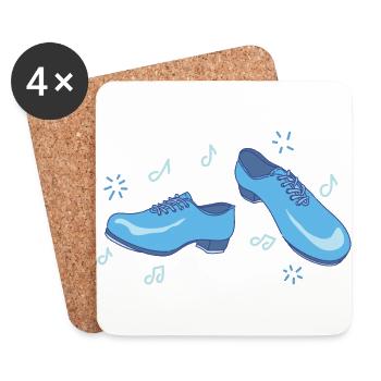 Dance shoes dancing shoes dancer dancer music - Coasters (set of 4) - white - Front