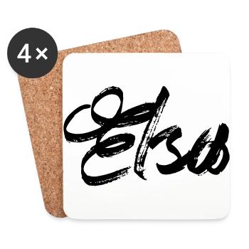 Elsa - Dessous de verre (lot de 4) - blanc - Devant