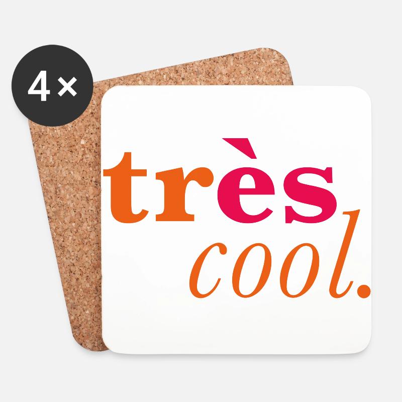 trescool orange rot - Untersetzer (4er-Set) - Weiß