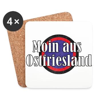 Moin aus Ostfriesland - Untersetzer (4er-Set) - Weiß - Vorne