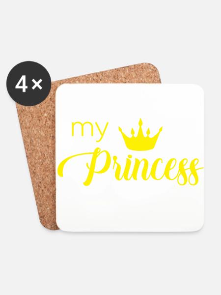 meine Prinzessin - Untersetzer (4er-Set) - Weiß