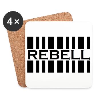 Rebell - Untersetzer (4er-Set) - Weiß - Vorne