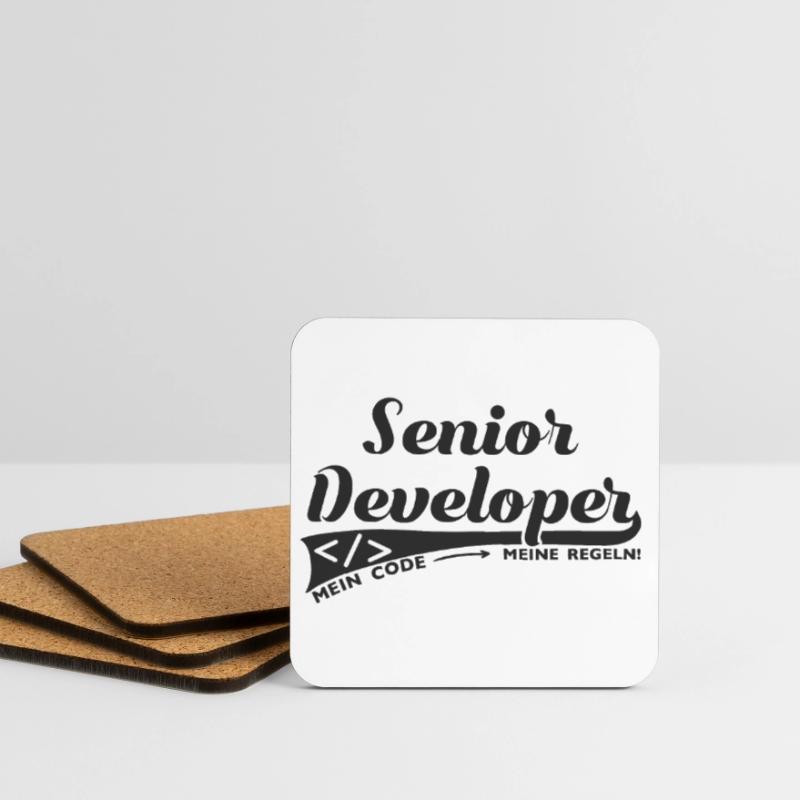 Senior Developer Software Developer Gift Nerd Coasters (set of 4)