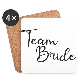 Team Bride - Coasters (set of 4) - white - Front
