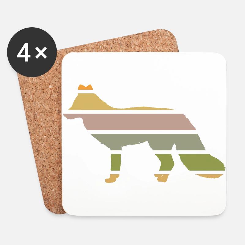 waldbewohner fuchs aus dem wald fuchs-sunset - Untersetzer (4er-Set) - Weiß
