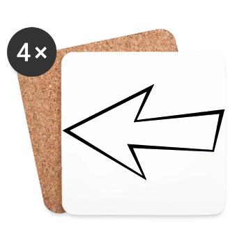 Empty arrow - Coasters (set of 4) - white - Front